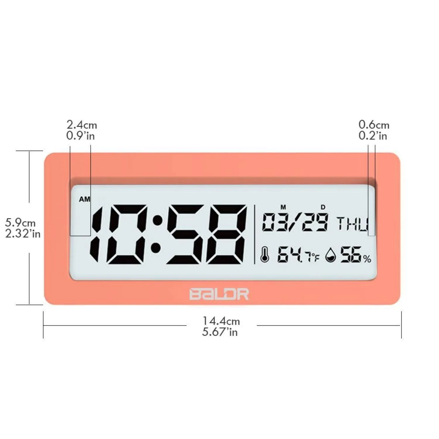 BALDR Compact Digital Alarm Clock