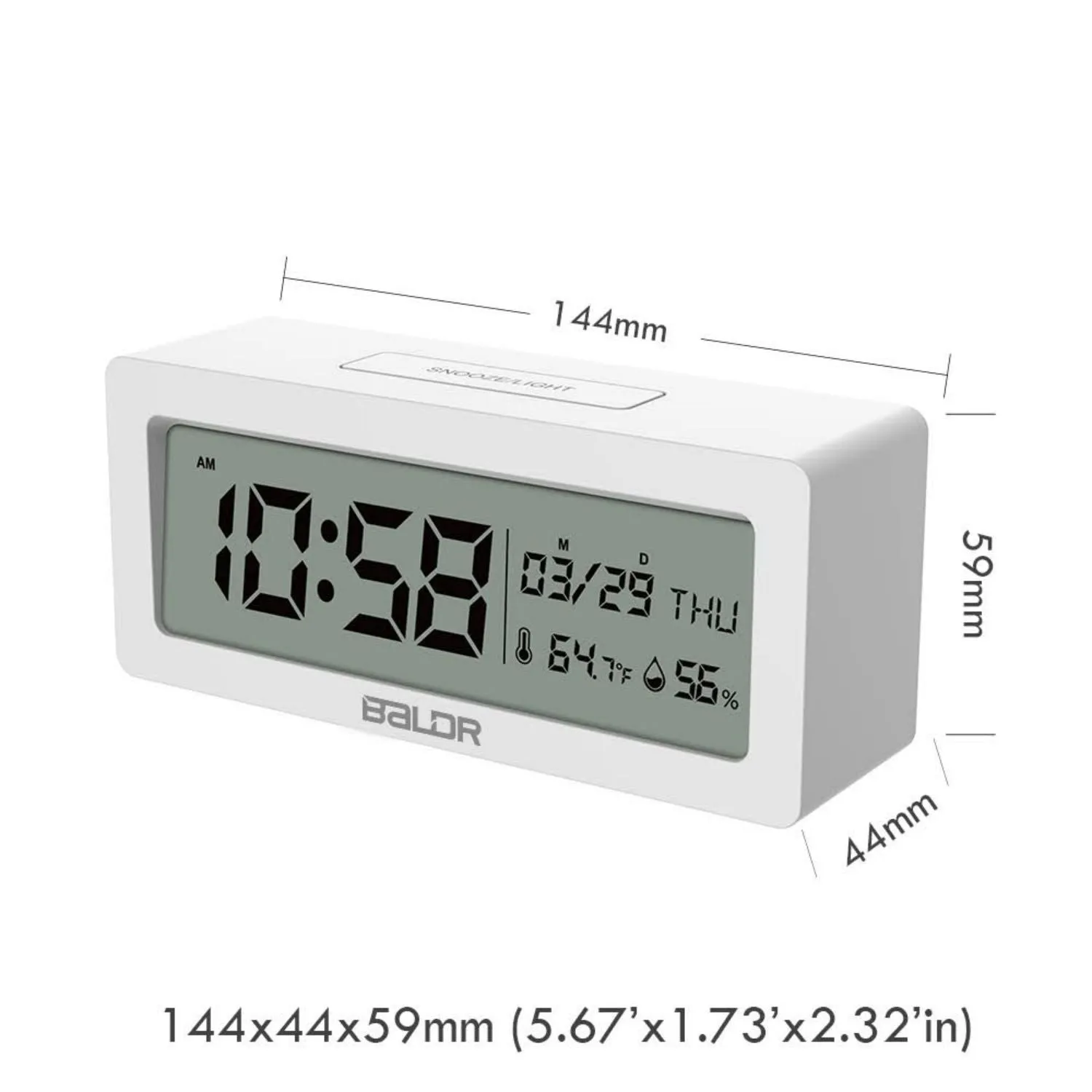 BALDR Compact Digital Alarm Clock