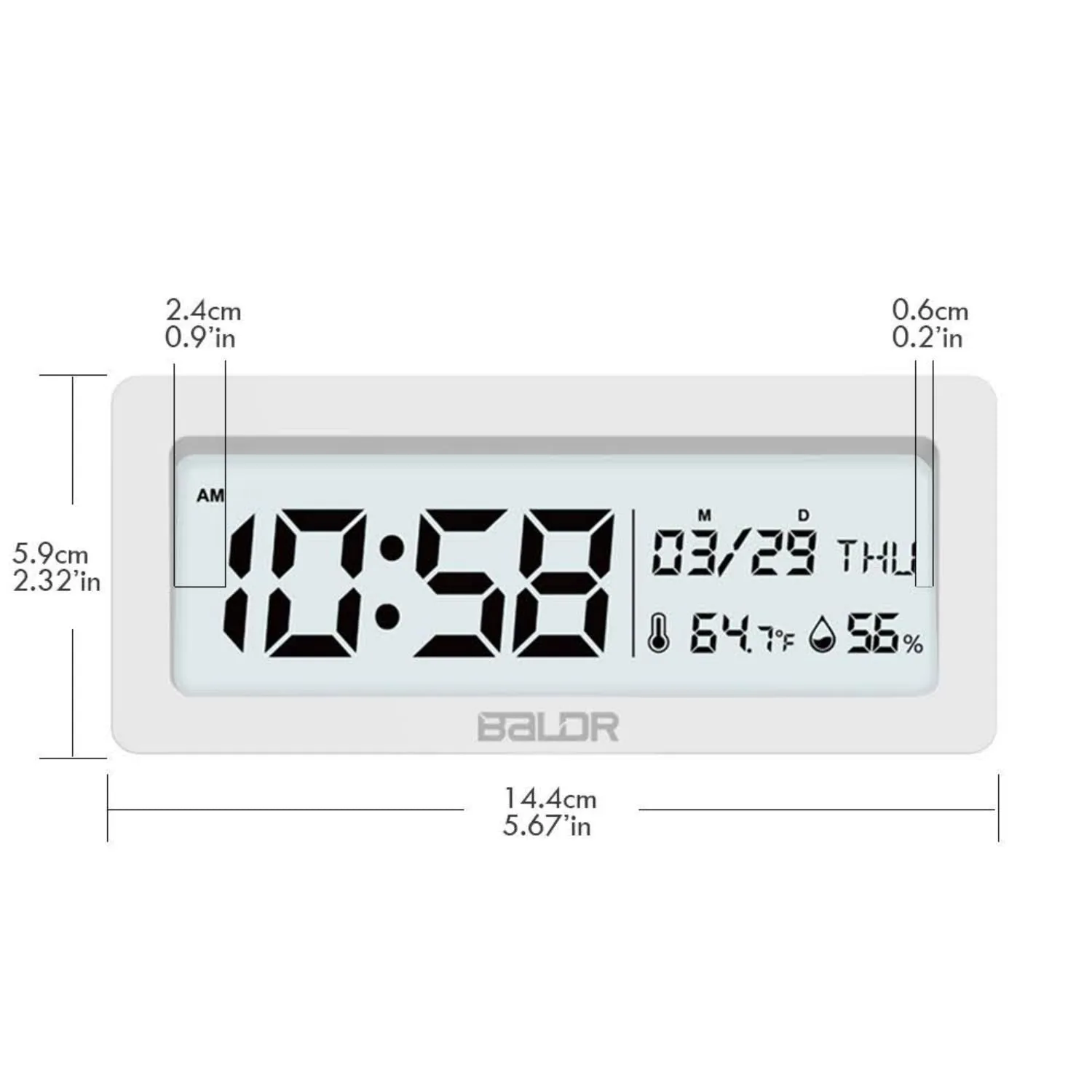 BALDR Compact Digital Alarm Clock