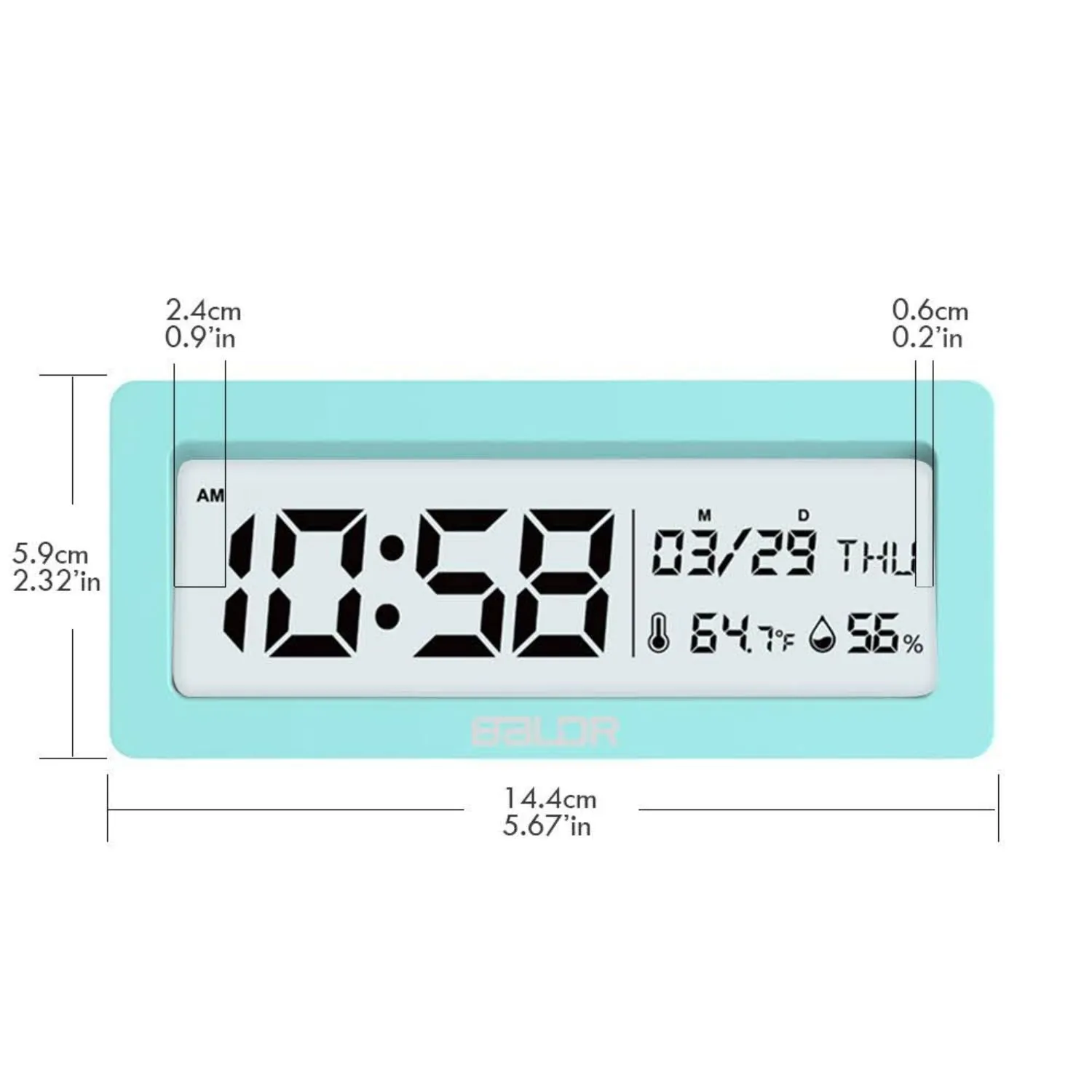 BALDR Compact Digital Alarm Clock