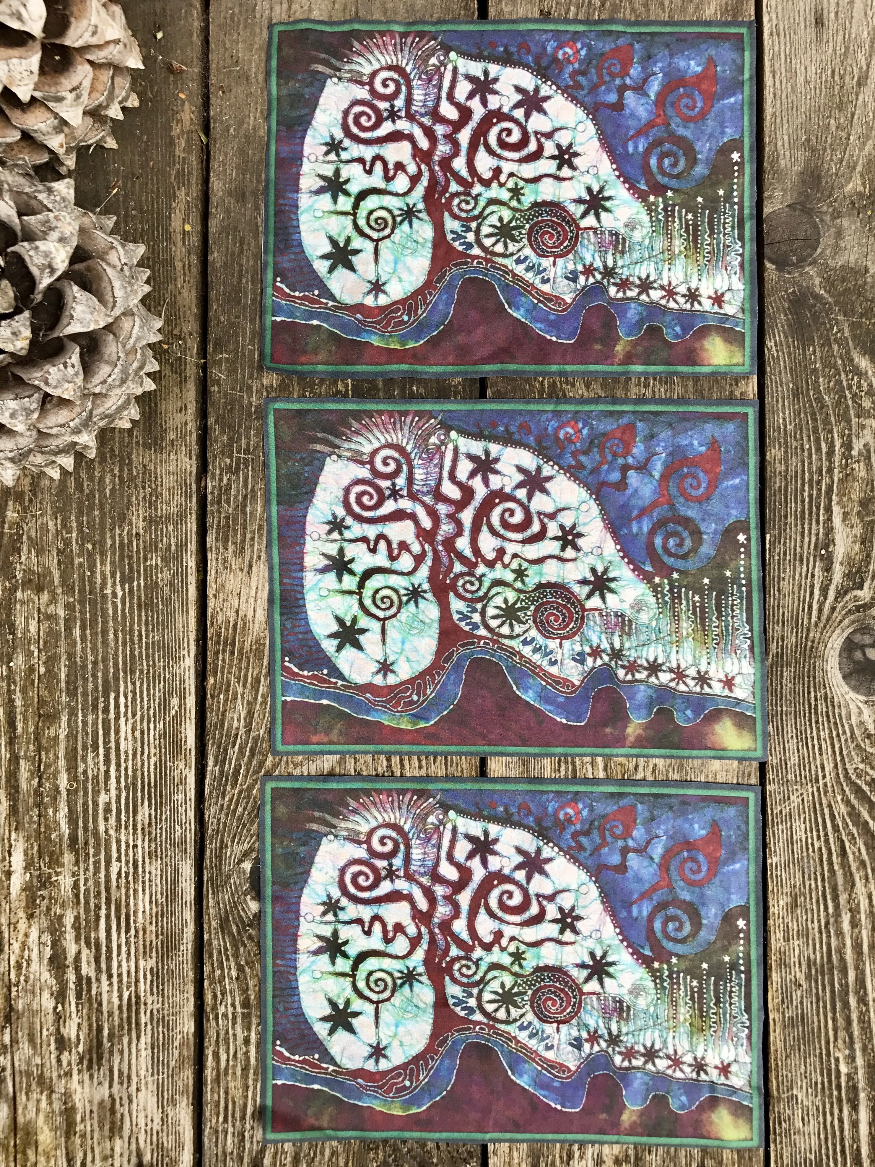Brave The Storm Batik Fabric Print