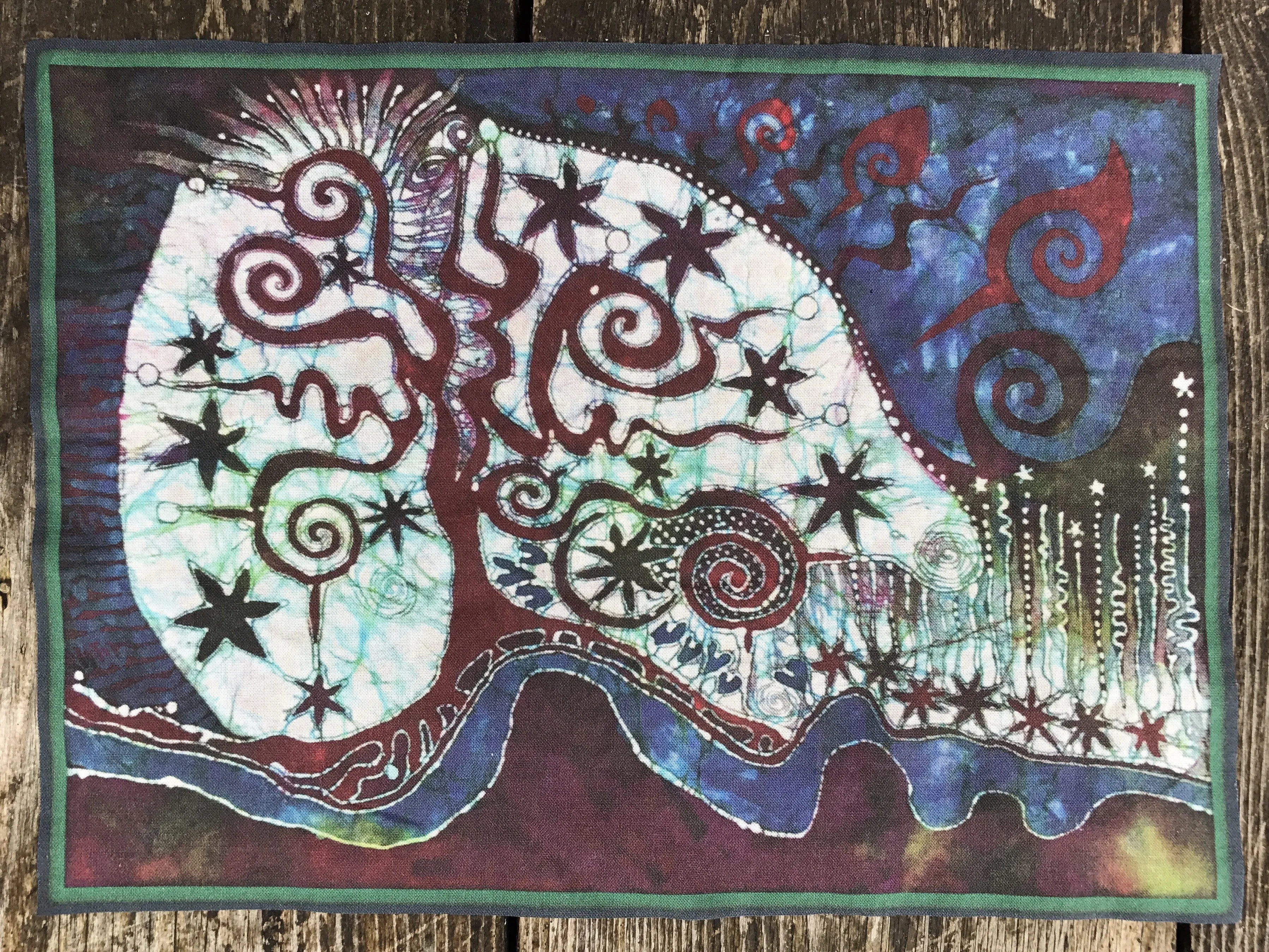 Brave The Storm Batik Fabric Print