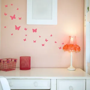 Chalkboard Wall Sticker <br> Pink Butterflies