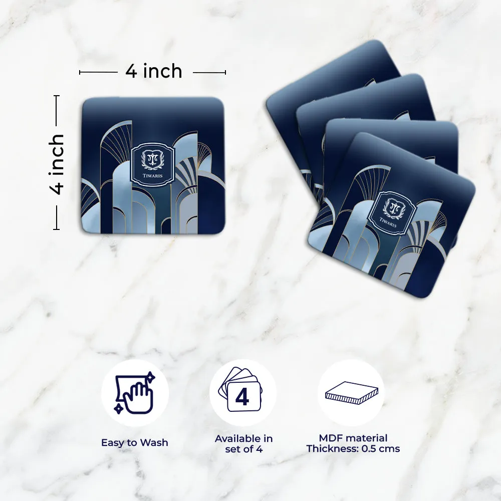 Deco Symmetra Tableware Set (4 Placemats & 4 Casters)