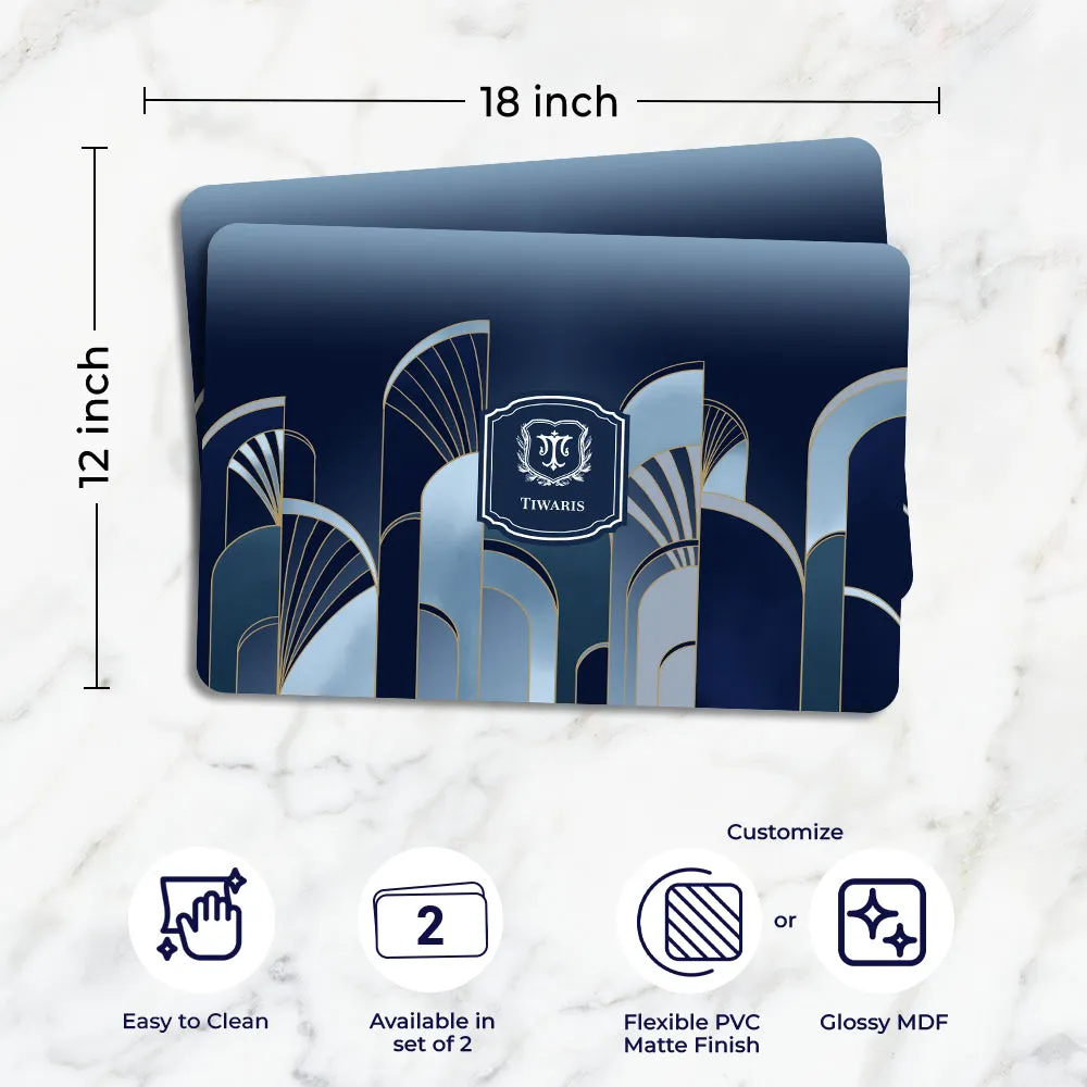 Deco Symmetra Tableware Set (4 Placemats & 4 Casters)