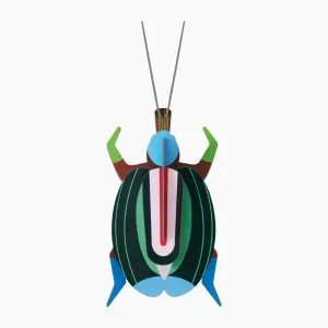 DIY 3D Wall Decoration - Green Fig Beetle, Small DIY 3D Wall Decoration - Green Fig Beetle, Small