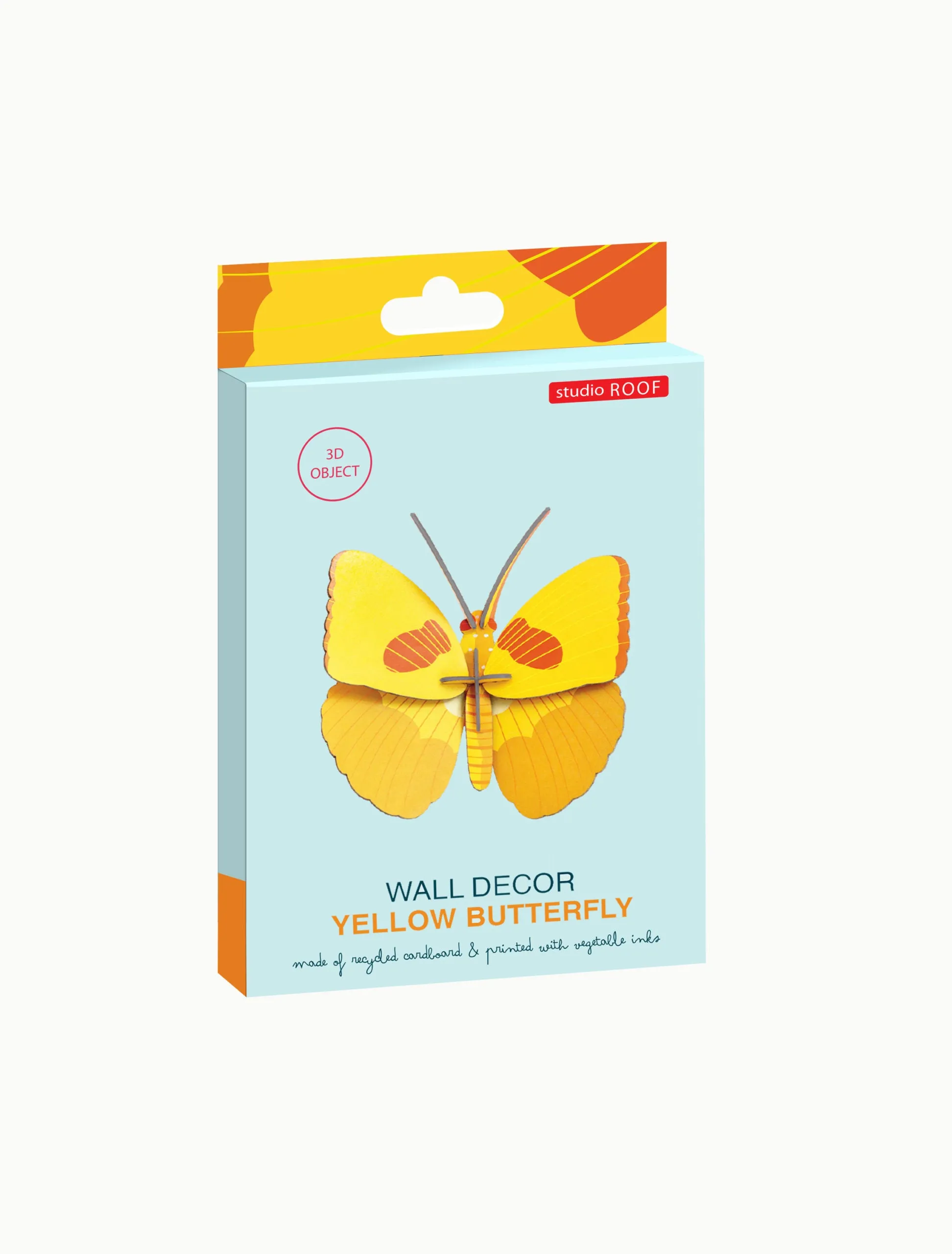 DIY 3D Wall Decorations - Yellow Butterfly, small