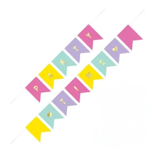 DIY Pastel Pennant Banner with Stickers