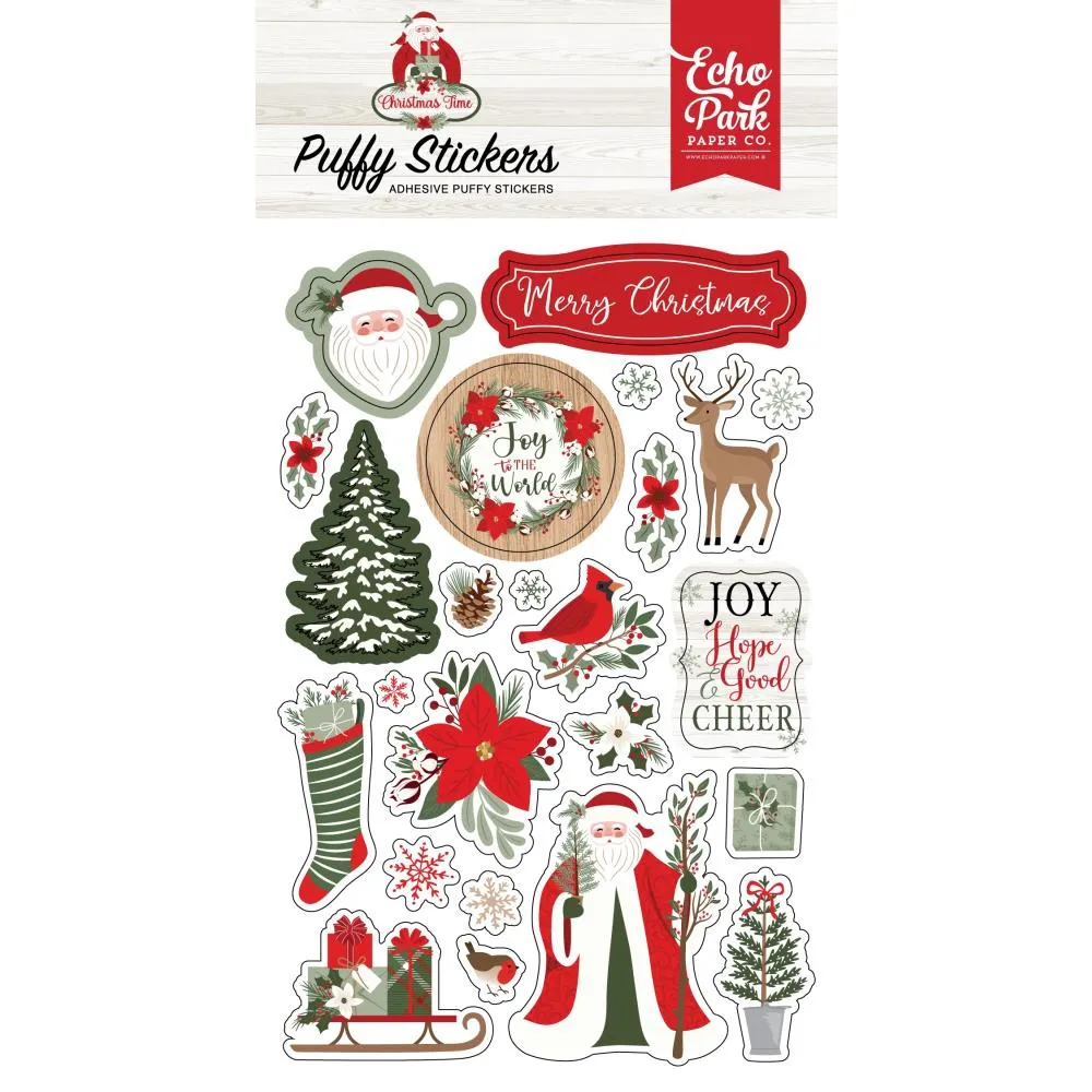 Echo Park Puffy Stickers Christmas Time*