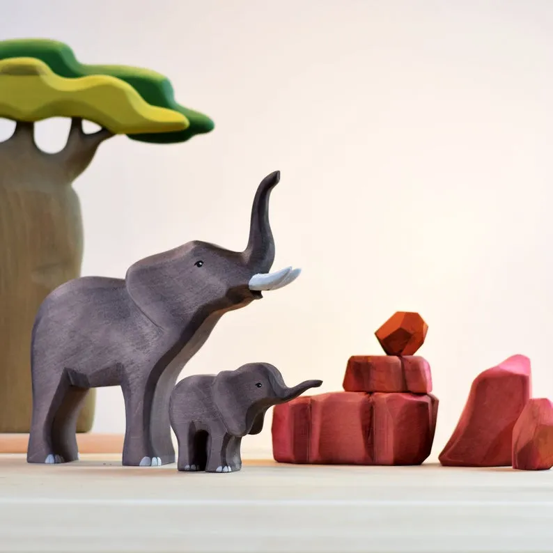 Extra Large Wooden Elephant Set