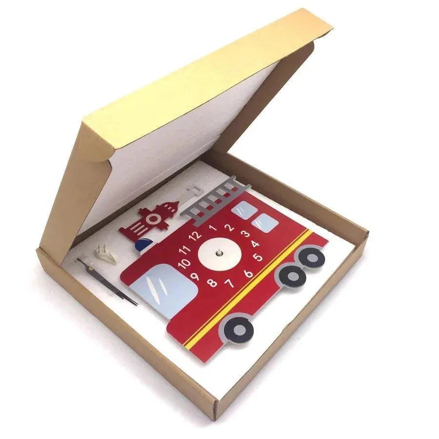 Fire Truck Kid's Wall Clock