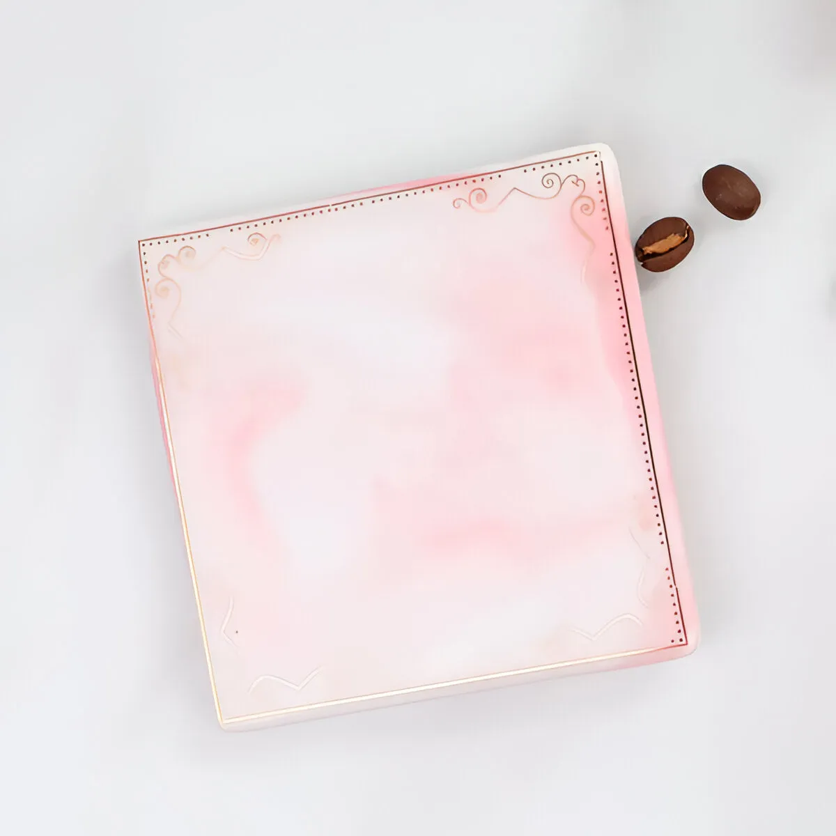 Golden Edge Marble Ceramic Coasters