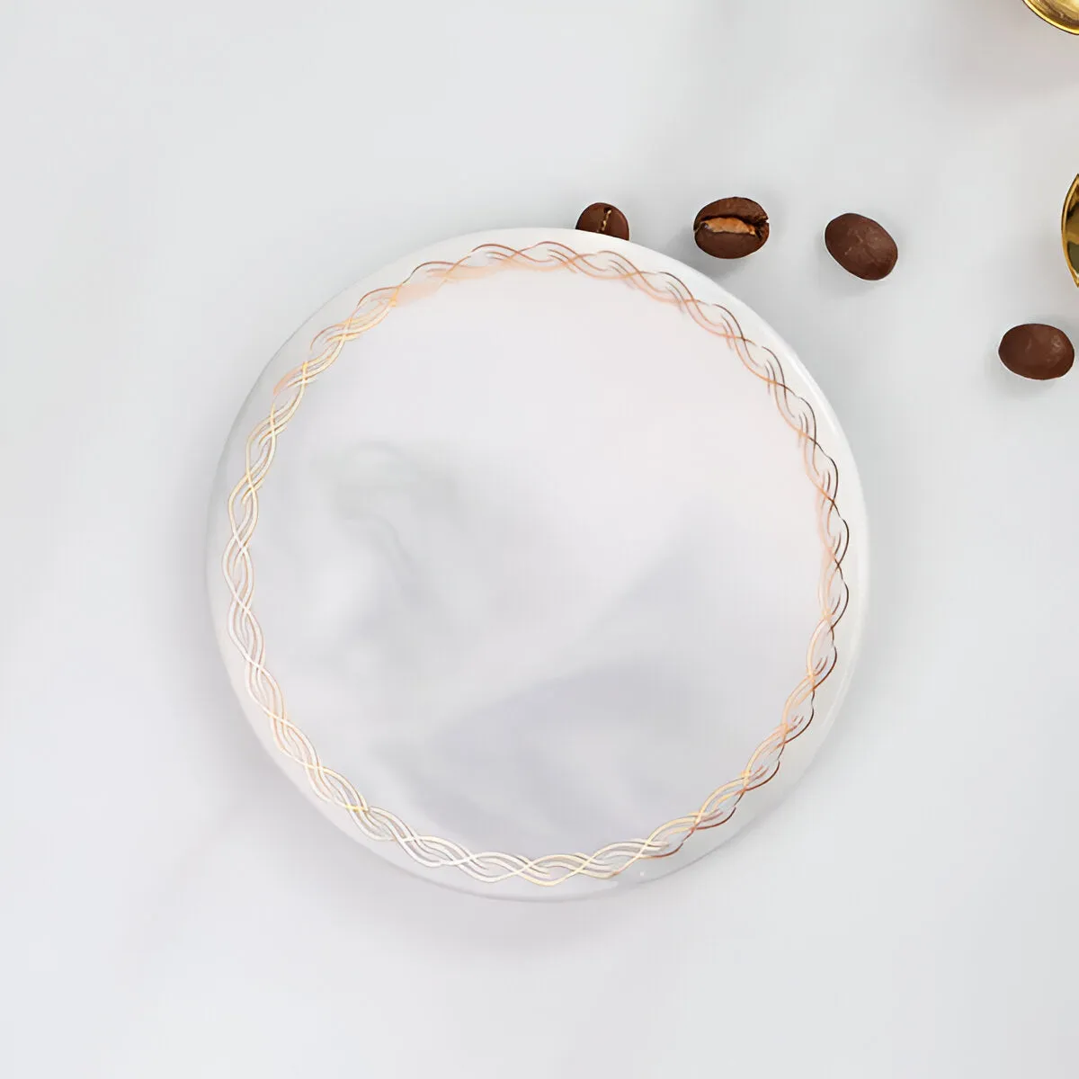 Golden Edge Marble Ceramic Coasters