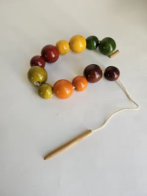 Handcrafted Wooden Lacing Beads