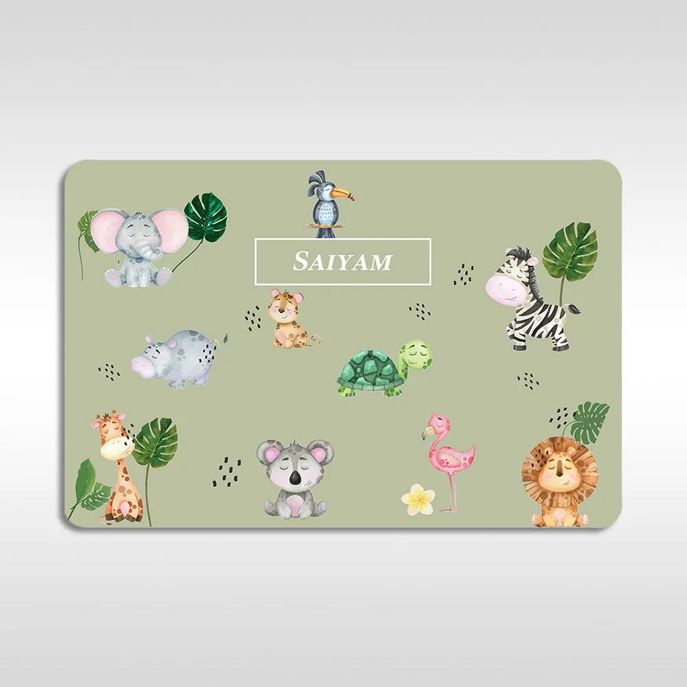 Jungle Friends Tableware Set (kids) (4 Placemats & 4 Casters)