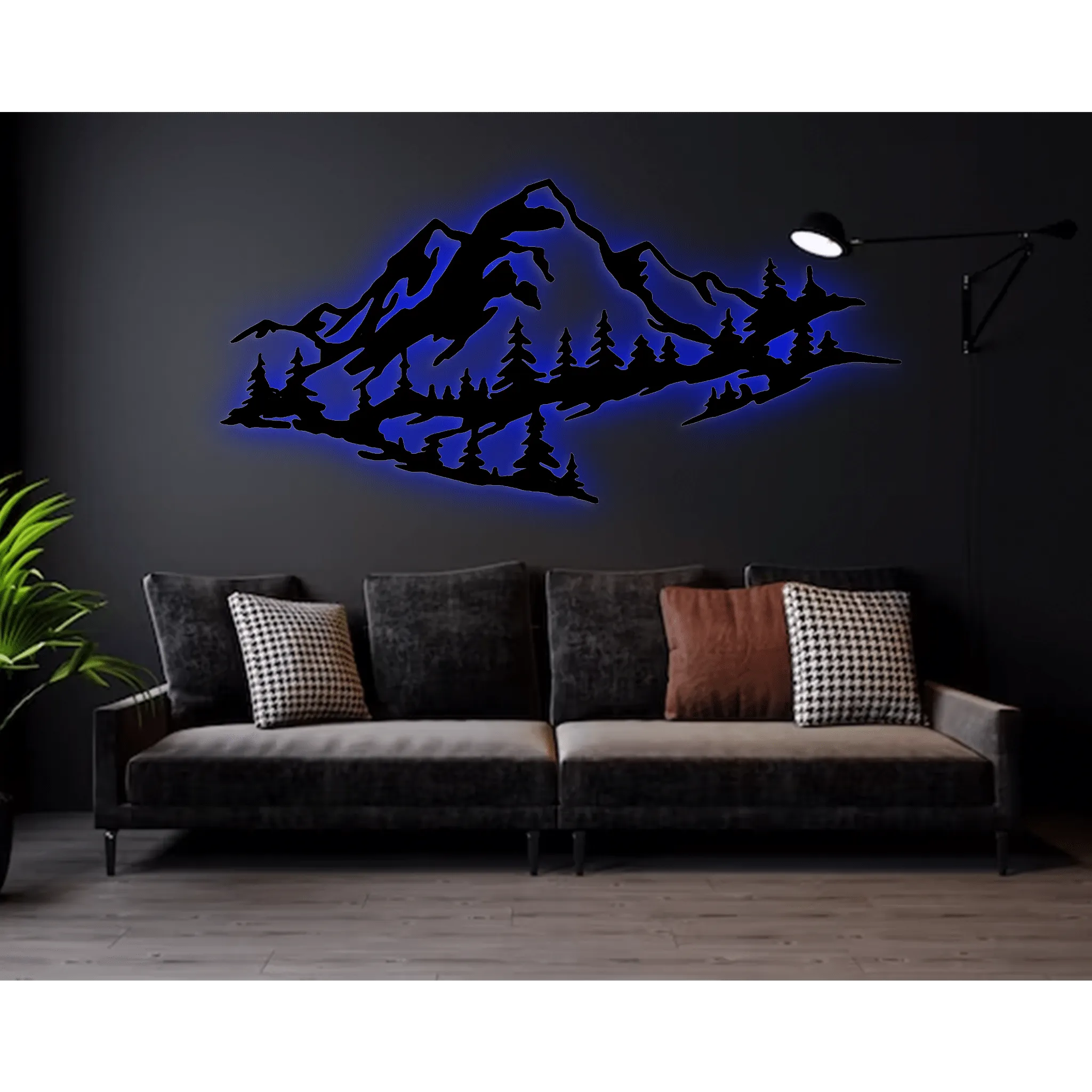 Mountain Range View - Metal Wall Art