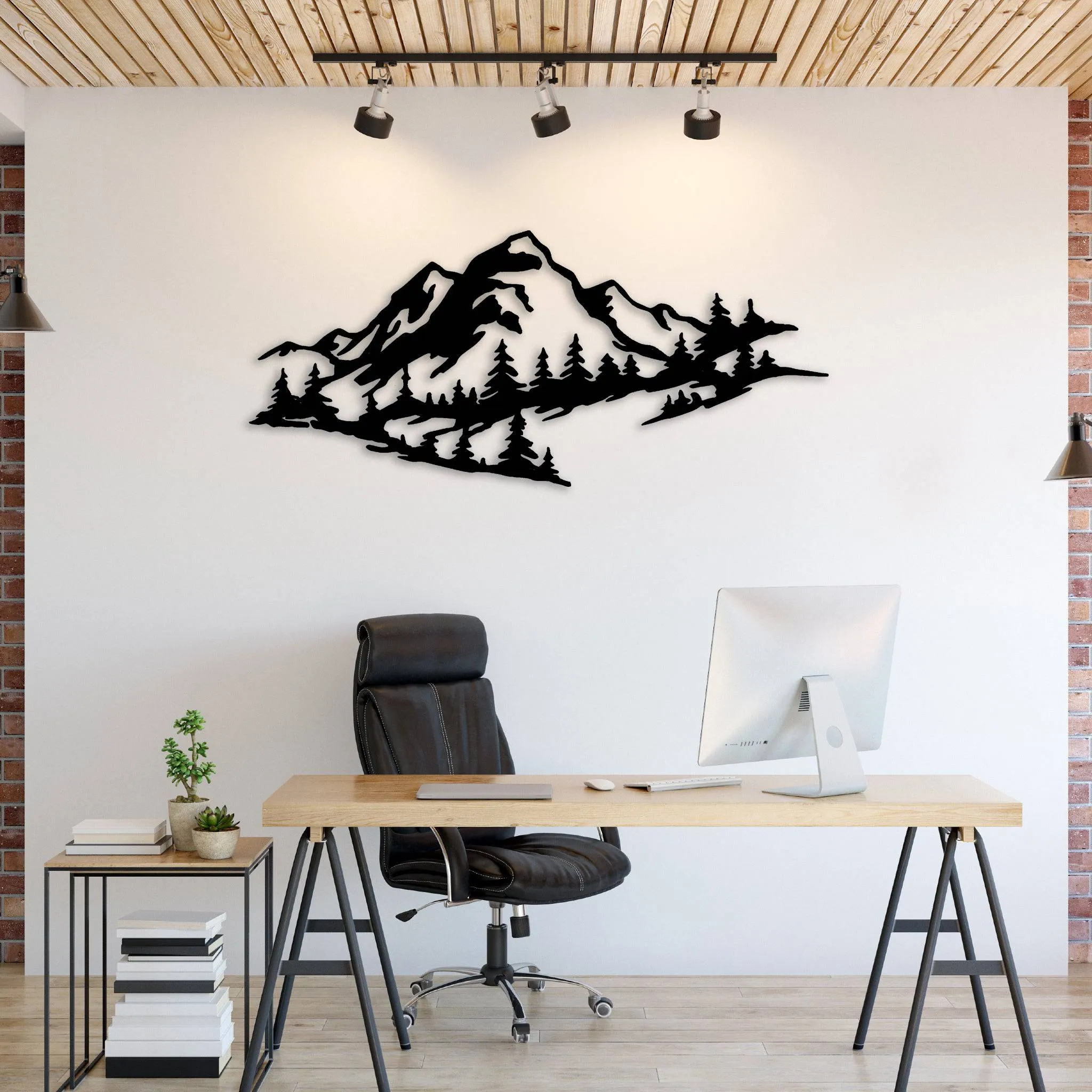 Mountain Range View - Metal Wall Art