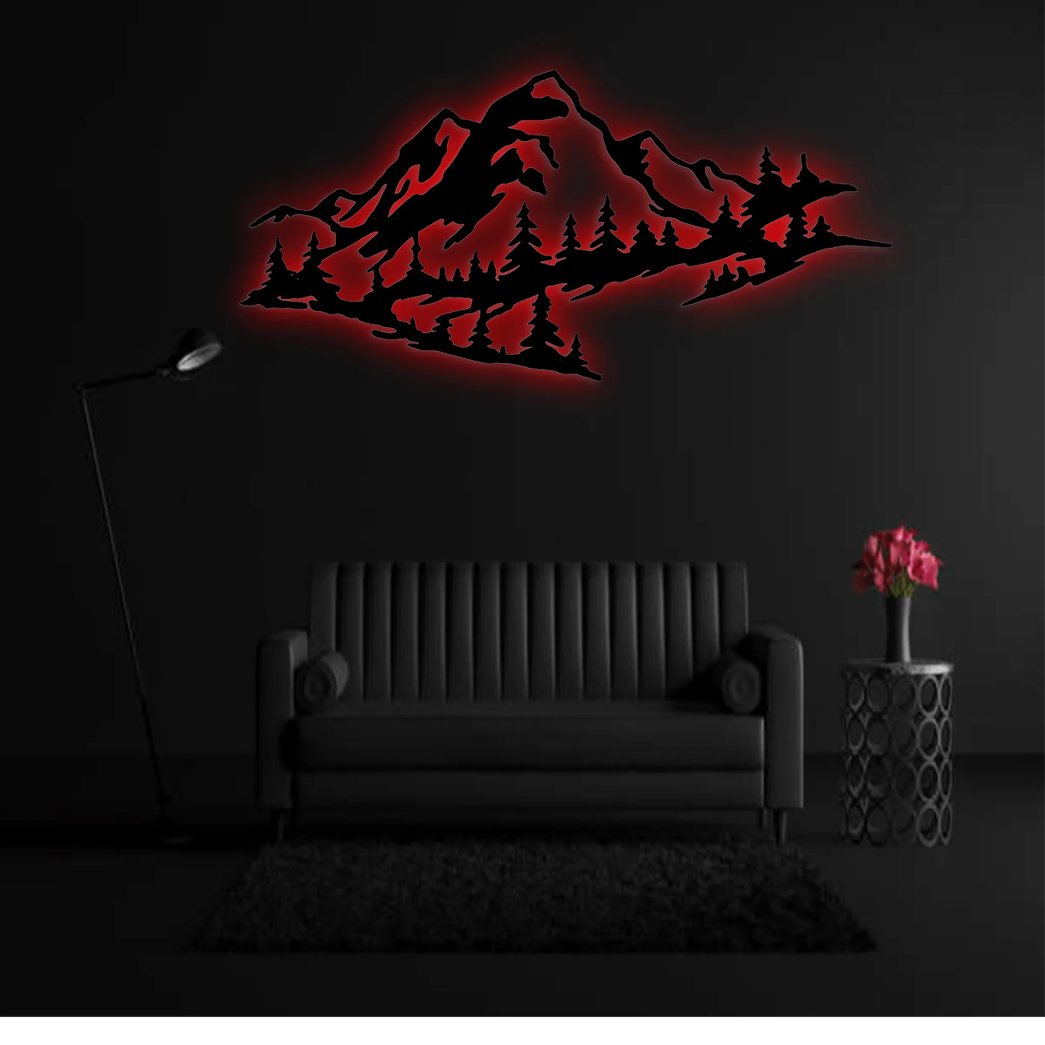 Mountain Range View - Metal Wall Art