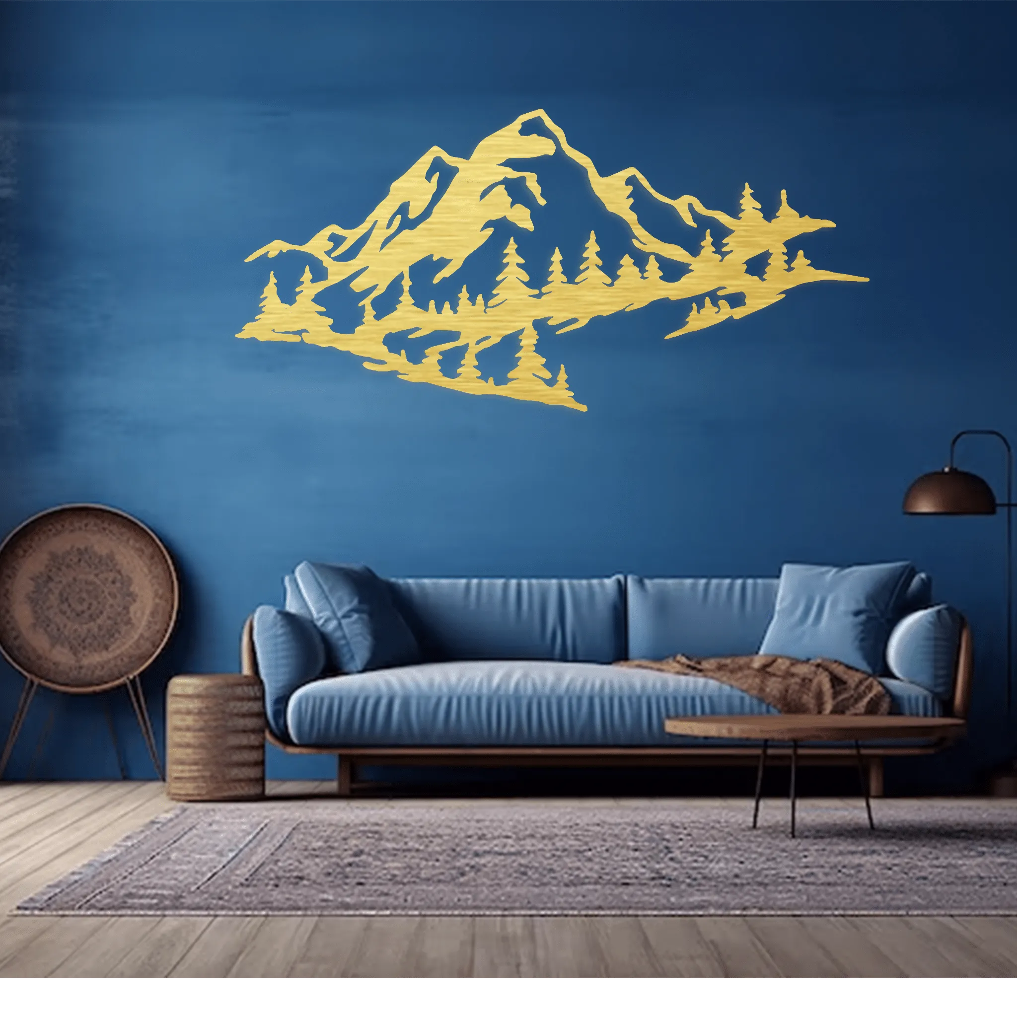 Mountain Range View - Metal Wall Art