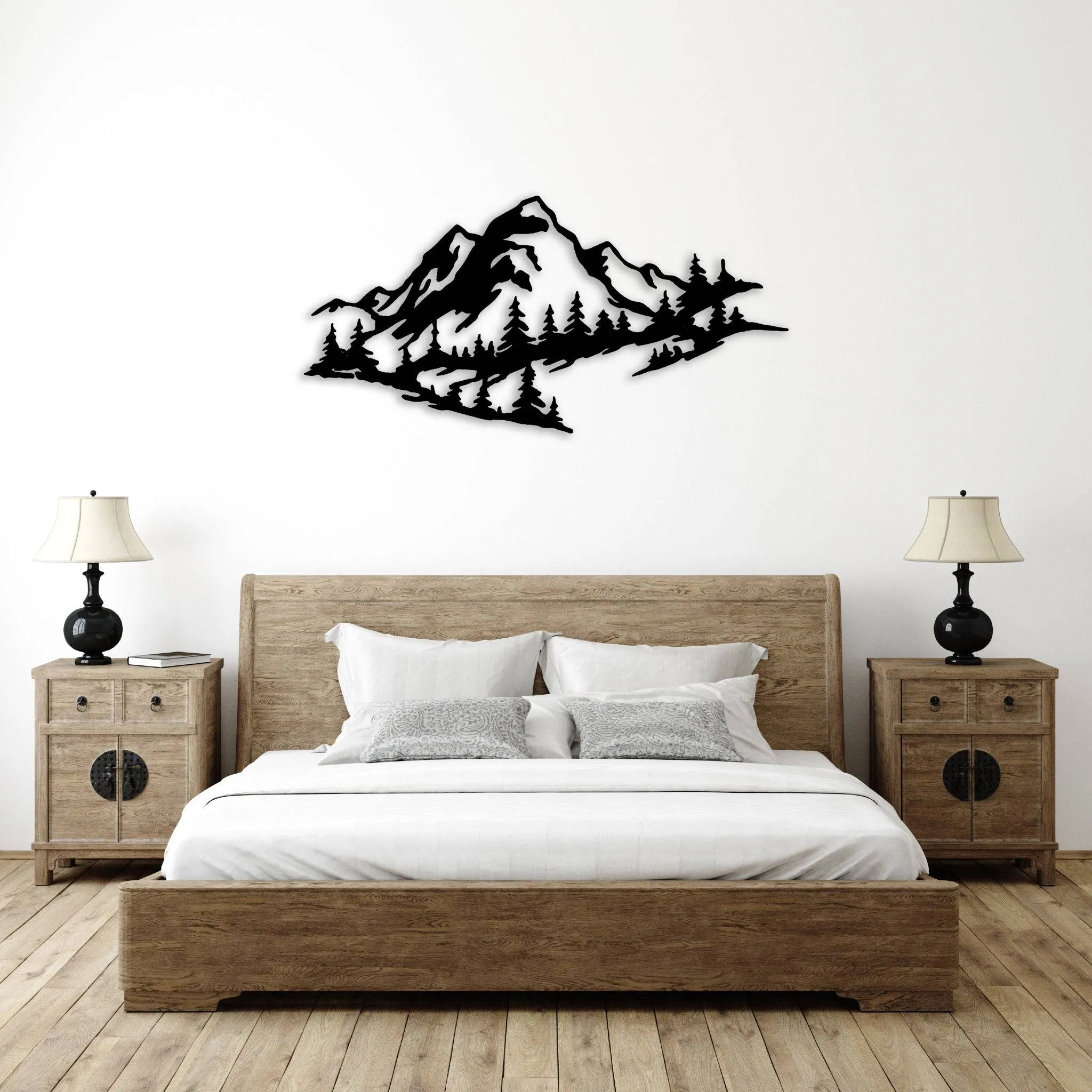 Mountain Range View - Metal Wall Art