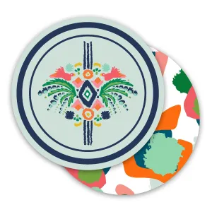 Multi Spot Cheetah Round Paper Coasters
