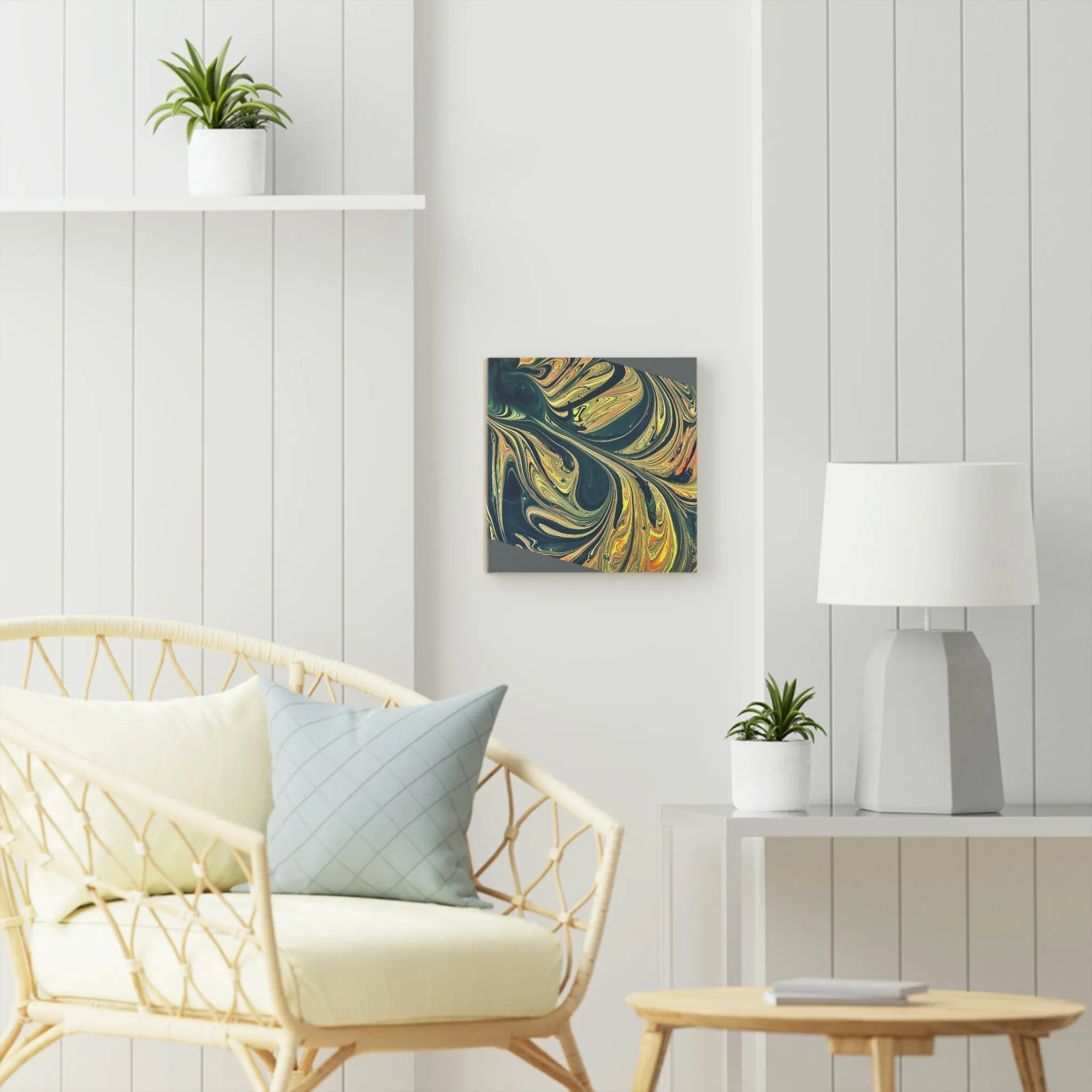 Organic Wood Canvas "One of the kind art  By Al.Smadi"