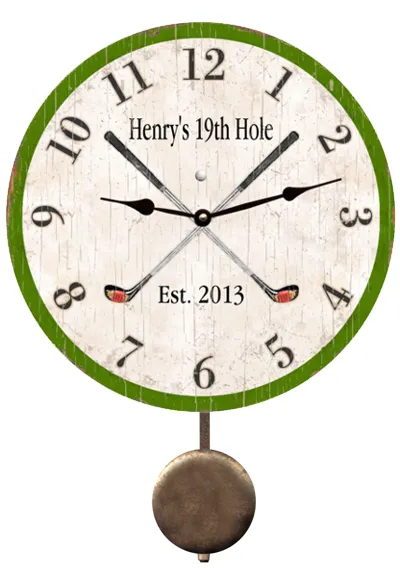 Personalized Golf Wall Clock