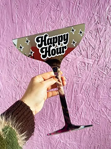 The in Thing Decorative Mirrors for Bars Room and Living Areas, Acrylic self Adhesive, Printed Wall decore Item, Quirky decore for (Ponstar Martini)