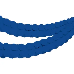 Tissue Paper Garland Bright Royal Blue