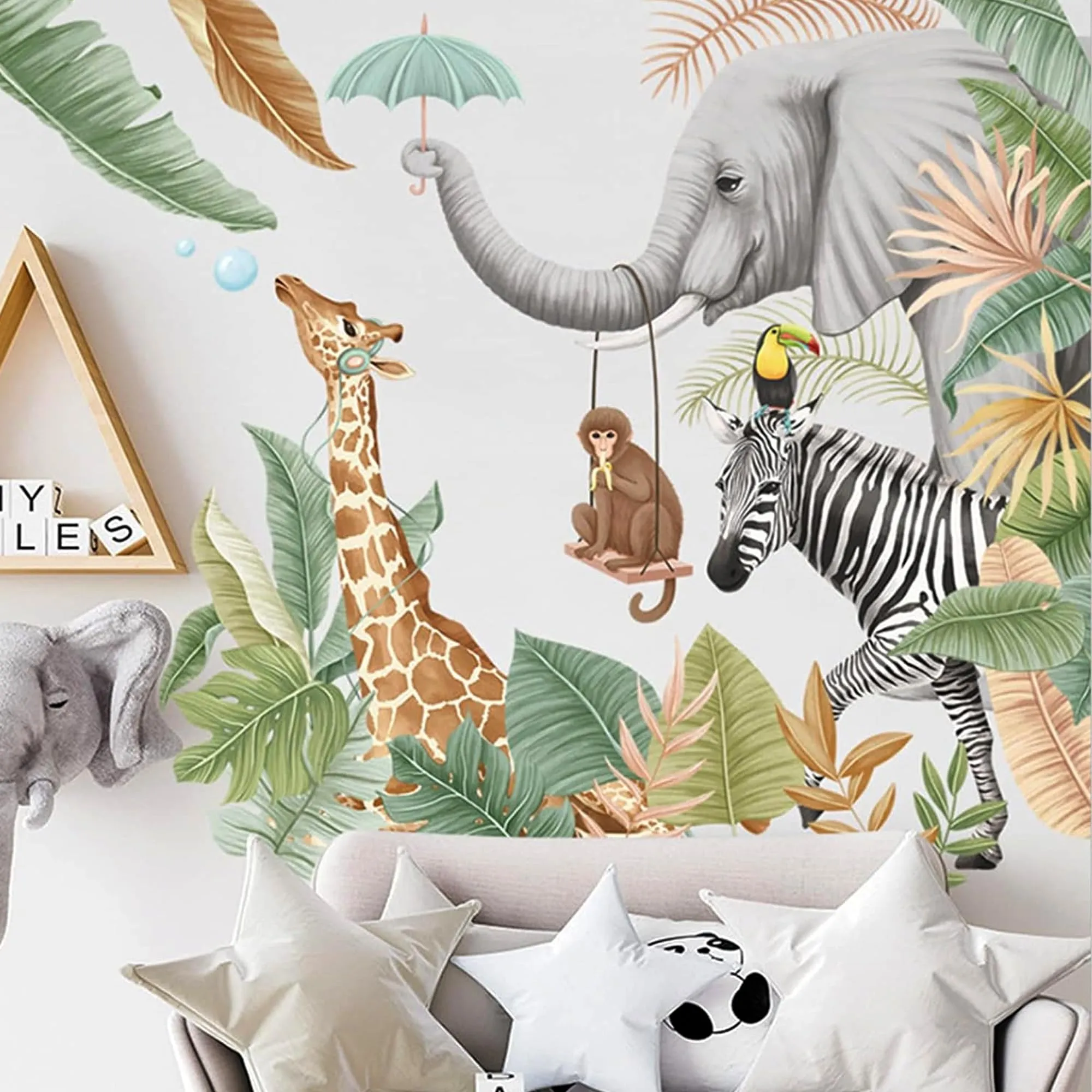 Xtore Cartoon Animal Pattern Wall Sticker for Decor | Beautiful Home Decor (Pack of 1, Multi)