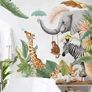 Xtore Cartoon Animal Pattern Wall Sticker for Decor | Beautiful Home Decor (Pack of 1, Multi)